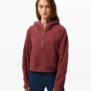 Lululemon Athletica Burgundy Half-Zip Scuba Sweatshirt XS/S